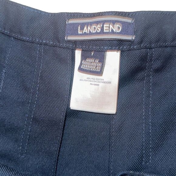 Lands' End Navy Box Pleat Above The Knee school Uniform Skirt LadiesNavy Size 7 - Picture 3 of 8